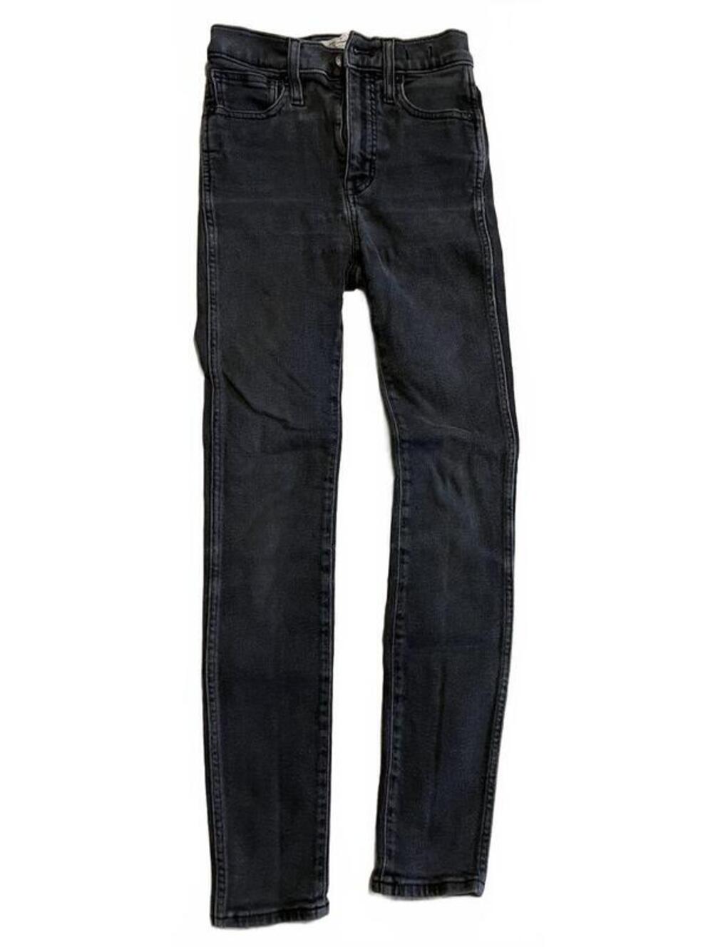 Madewell 10" High-Rise Skinny Jeans in Black Size 24